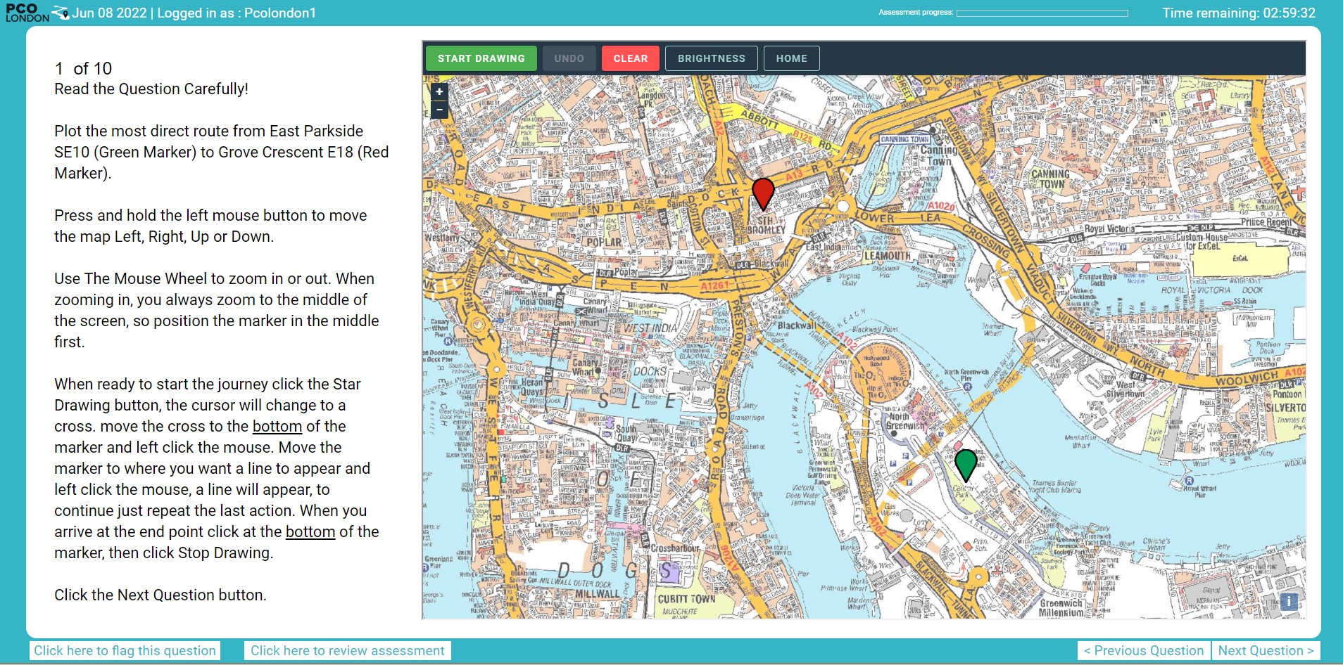 Topographical Test Centre London | PCO London Computer Training